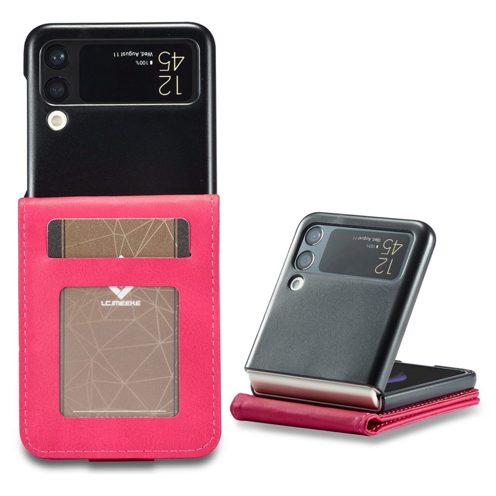 Tegnebogsetui Samsung Galaxy Z Flip 4 lyserød