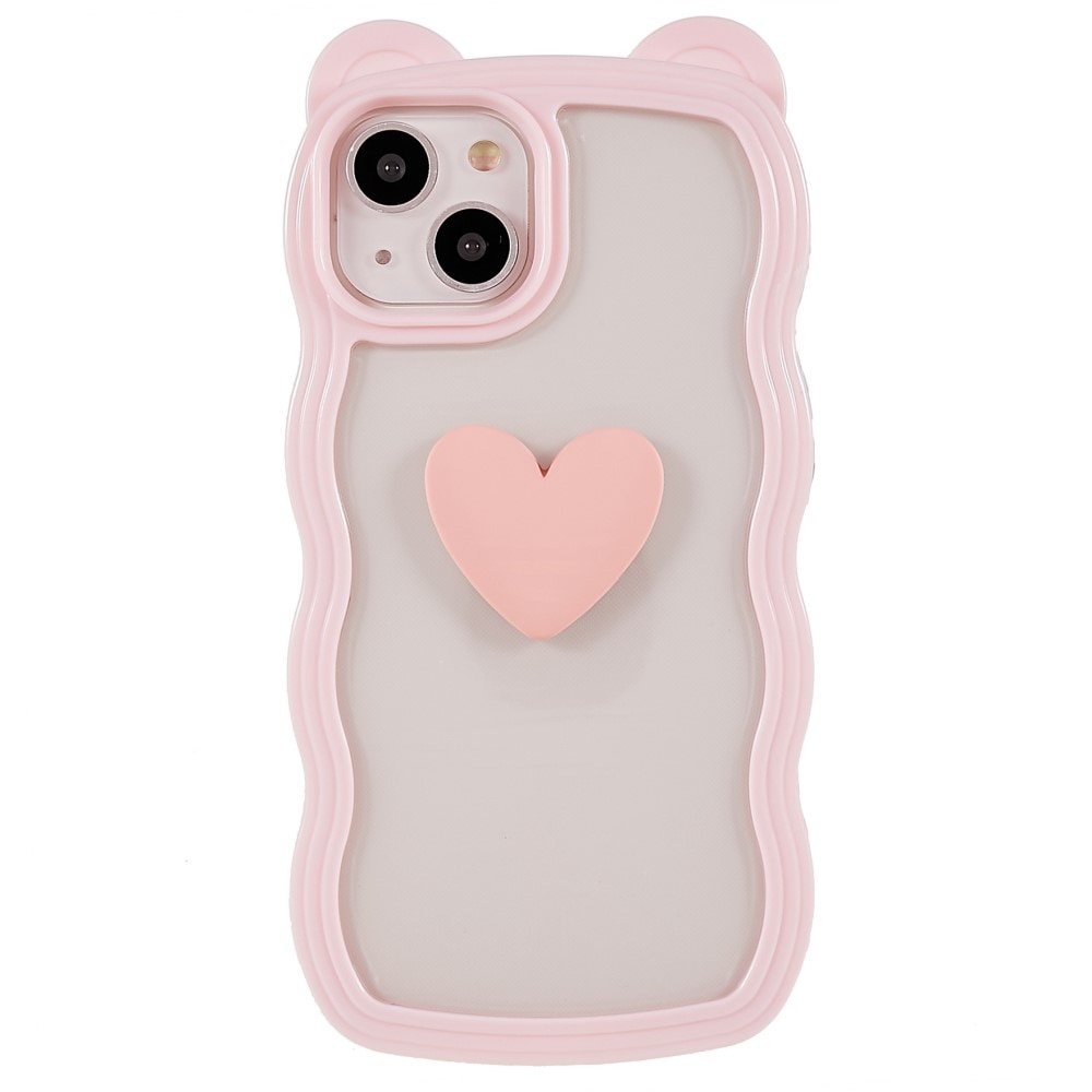 Wavy Edge Heart Cover  iPhone 13 lyserød