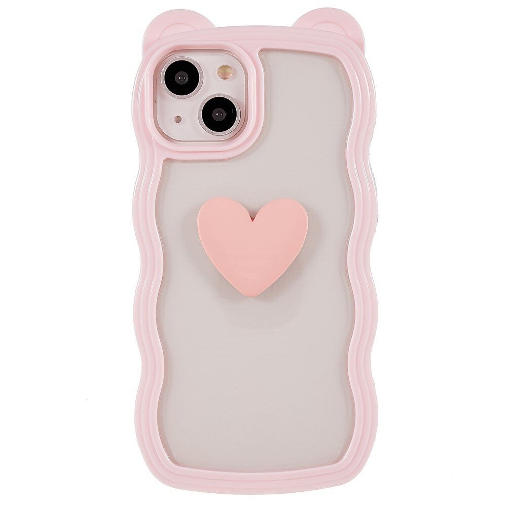 Wavy Edge Heart Cover  iPhone 13 lyserød