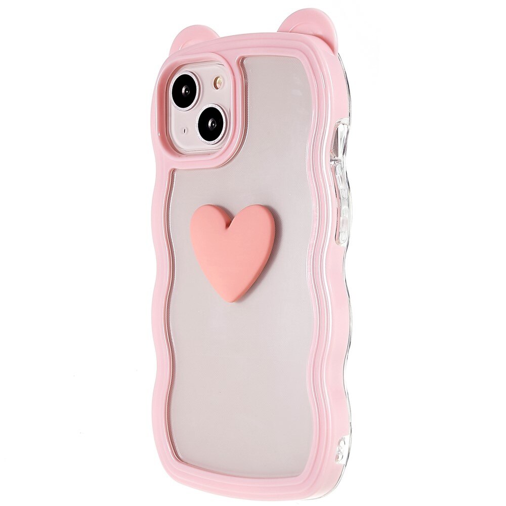 Wavy Edge Heart Cover  iPhone 13 lyserød