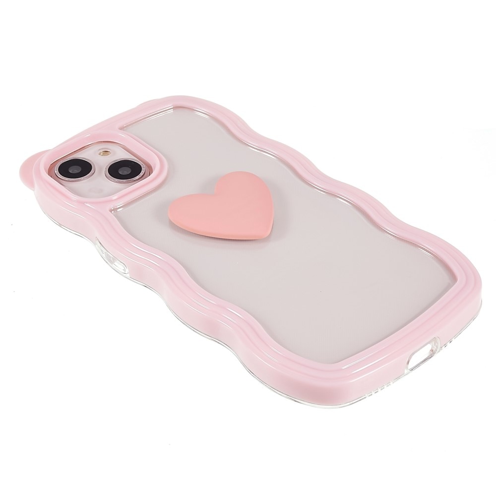 Wavy Edge Heart Cover  iPhone 13 lyserød