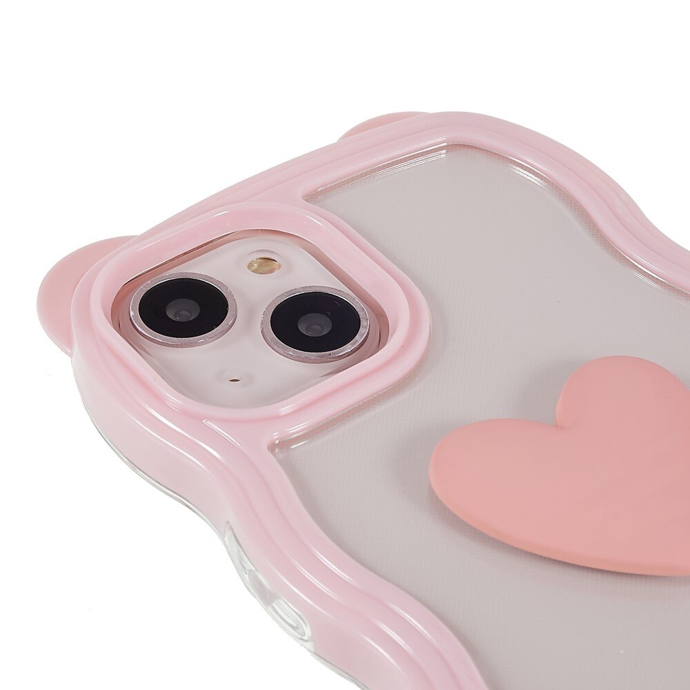 Wavy Edge Heart Cover  iPhone 13 lyserød