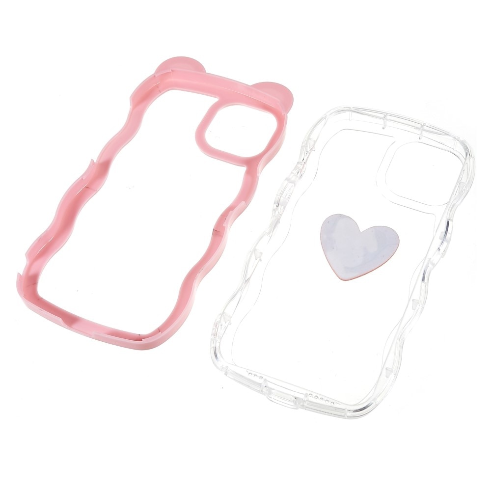 Wavy Edge Heart Cover  iPhone 13 lyserød