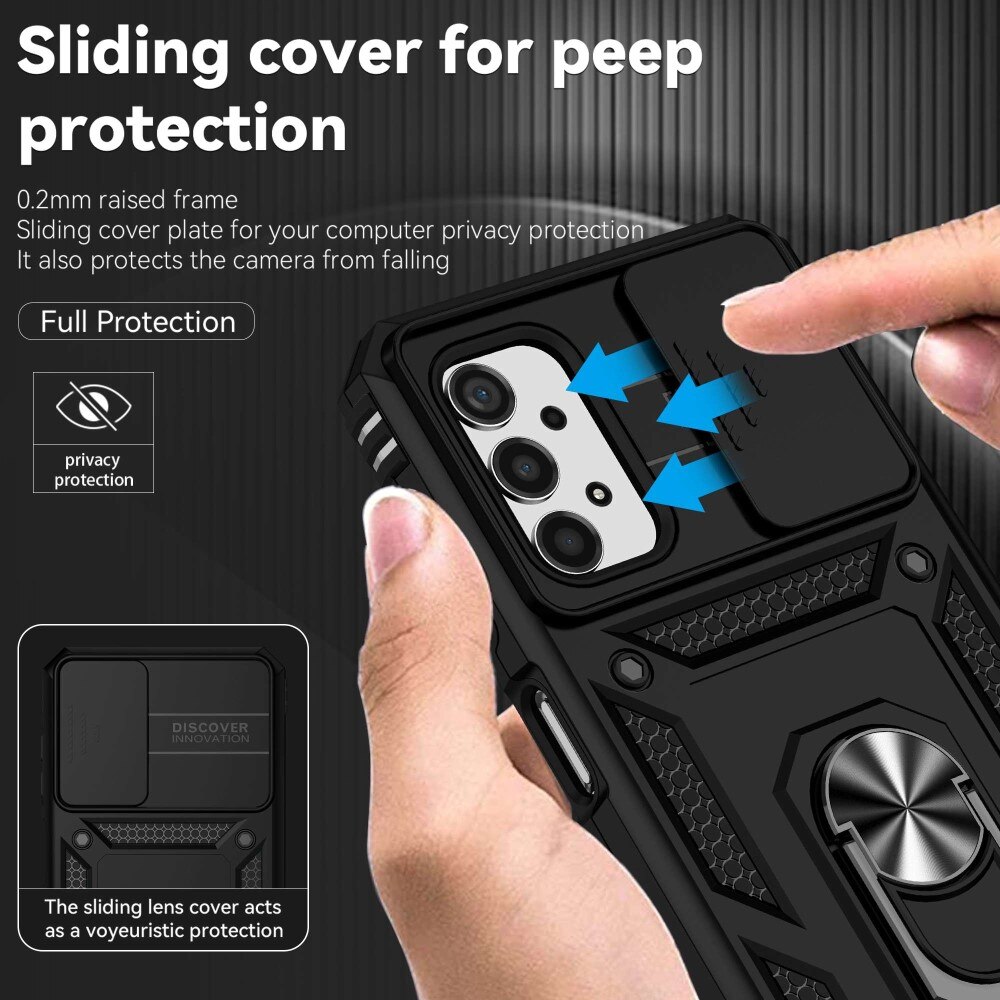 Hybridcover Ring + Kamerabeskyttelse Samsung Galaxy A13 Sort