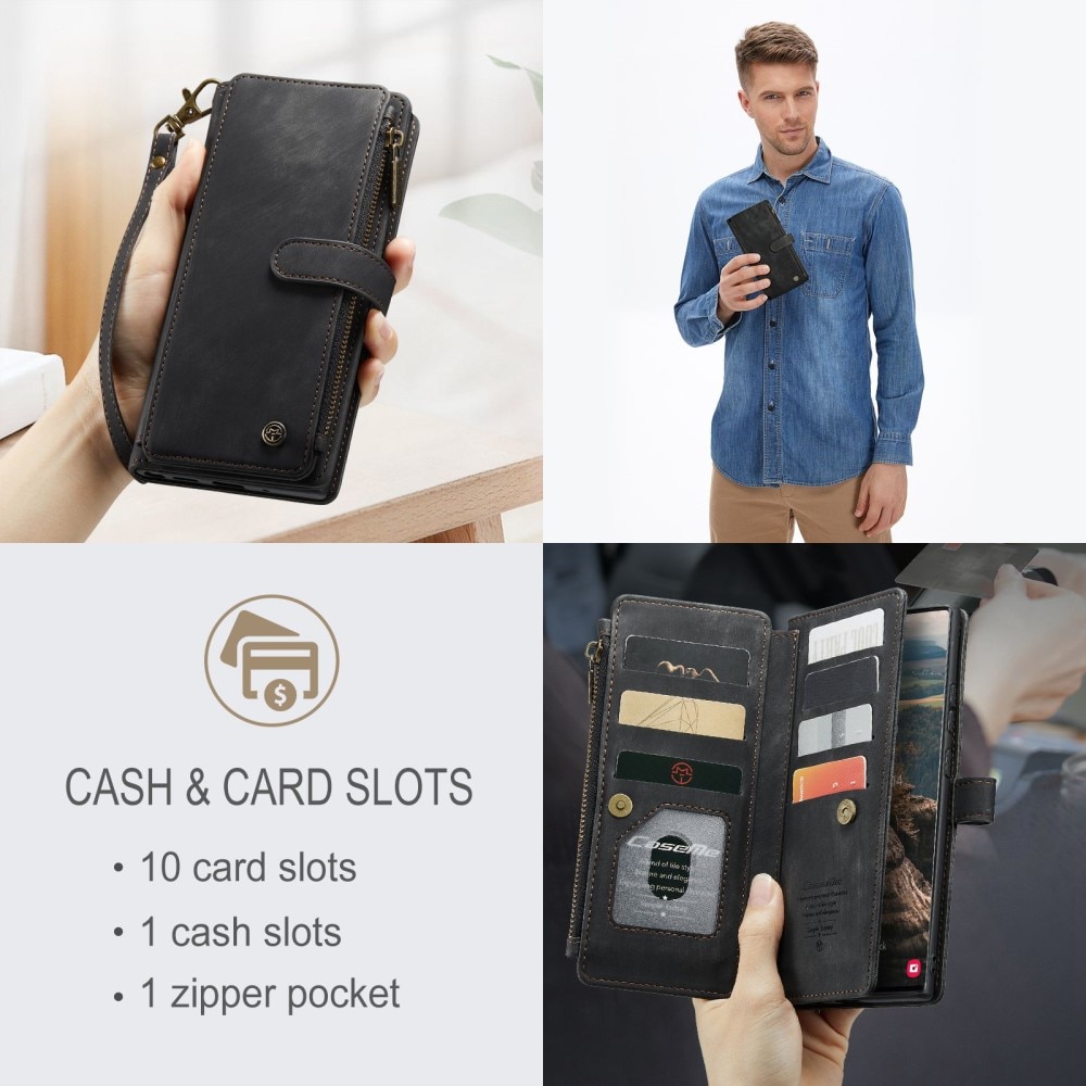 Zipper Wallet Samsung Galaxy S22 Ultra sort
