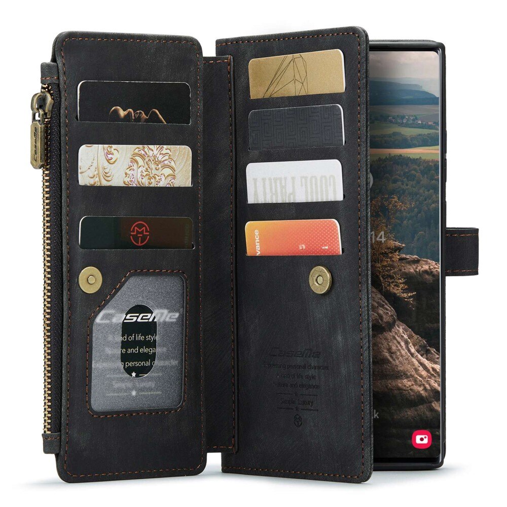 Zipper Wallet Samsung Galaxy S22 Ultra Sort