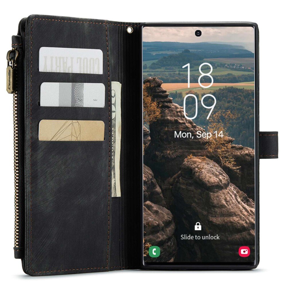 Zipper Wallet Samsung Galaxy S22 Ultra Sort