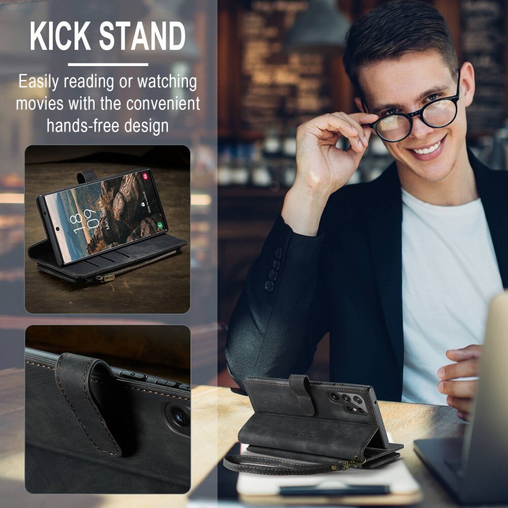 Zipper Wallet Samsung Galaxy S22 Ultra Sort