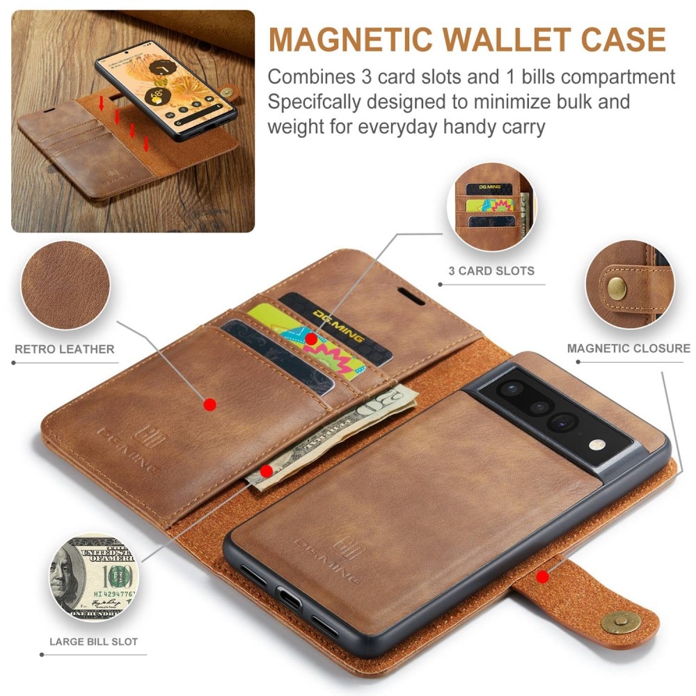 Magnet Wallet Google Pixel 7 Pro Cognac
