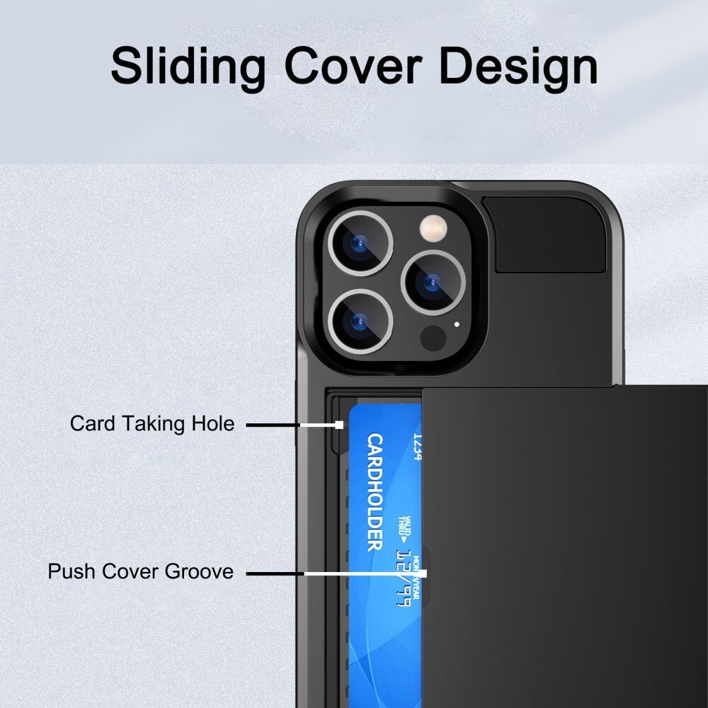 Cover Kortholder iPhone 14 Pro lyserød