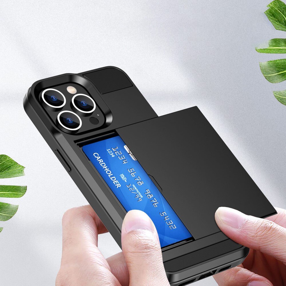 Cover Kortholder iPhone 14 Pro Lyserød