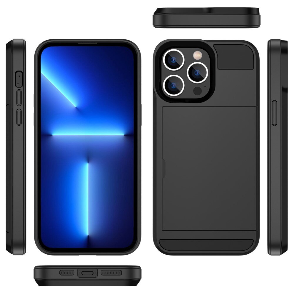 Cover Kortholder iPhone 14 Pro Max Lyserød