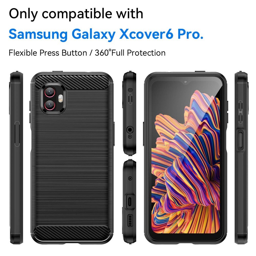 Samsung Galaxy Xcover 6 Pro Cover TPU Brushed Sort