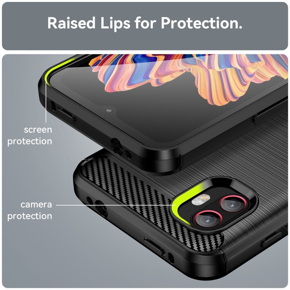 Samsung Galaxy Xcover 6 Pro Cover TPU Brushed Sort