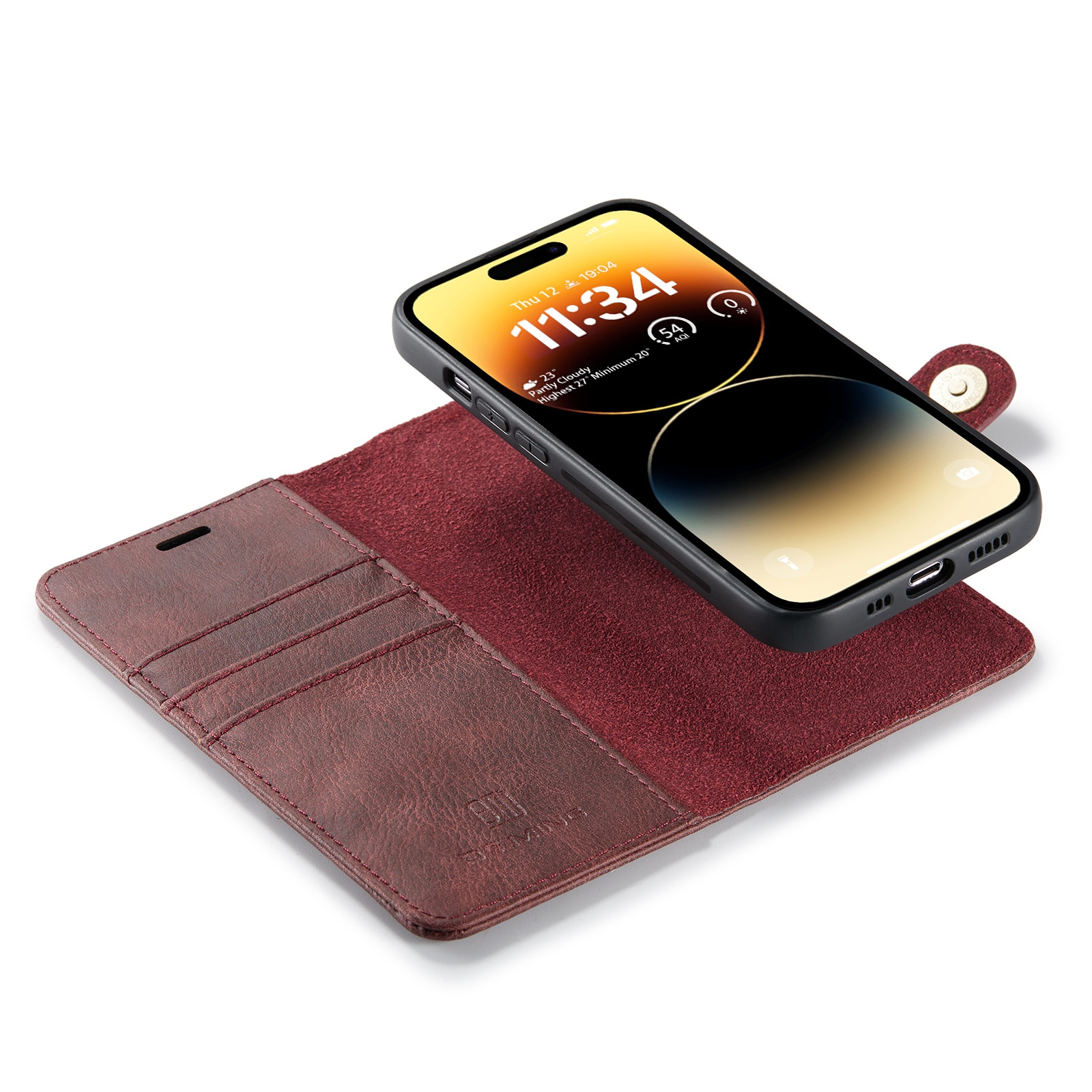 Magnet Wallet iPhone 15 Pro Red