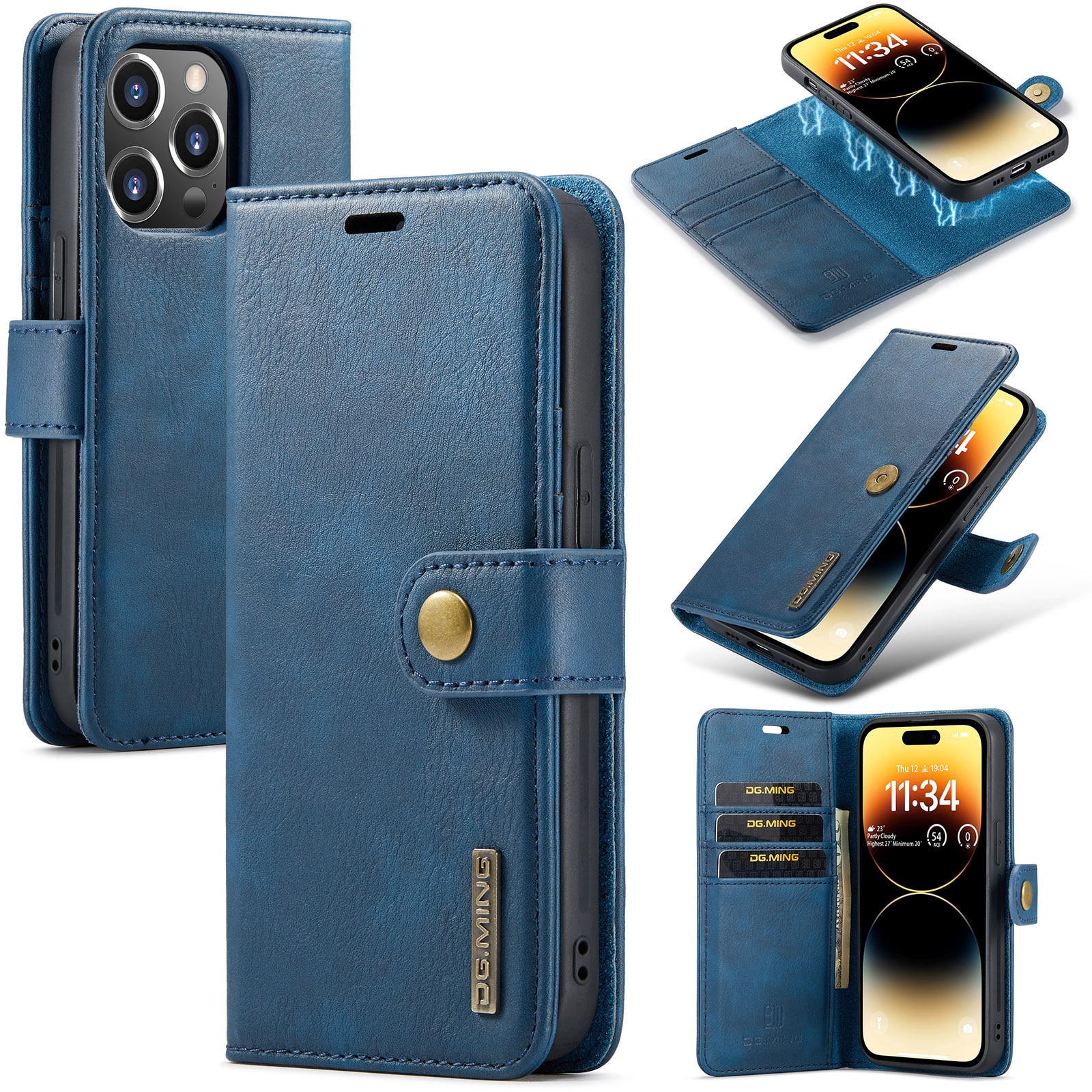 Magnet Wallet iPhone 14 Pro Blue