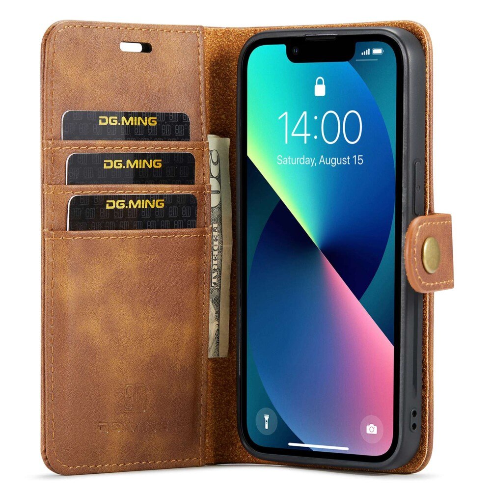 Magnet Wallet iPhone 14 Plus Brun