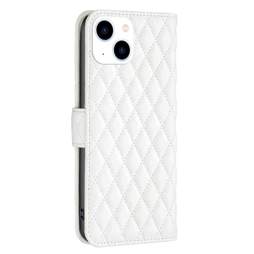 Tegnebogsetui iPhone 14 Quilted hvid