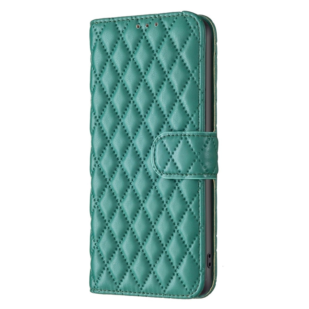 Tegnebogsetui iPhone 14 Quilted grøn