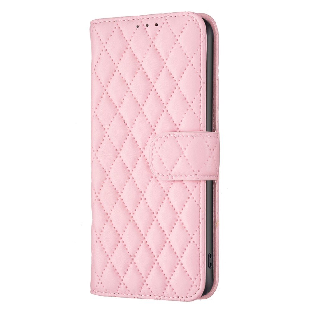 Tegnebogsetui iPhone 14 Quilted lyserød