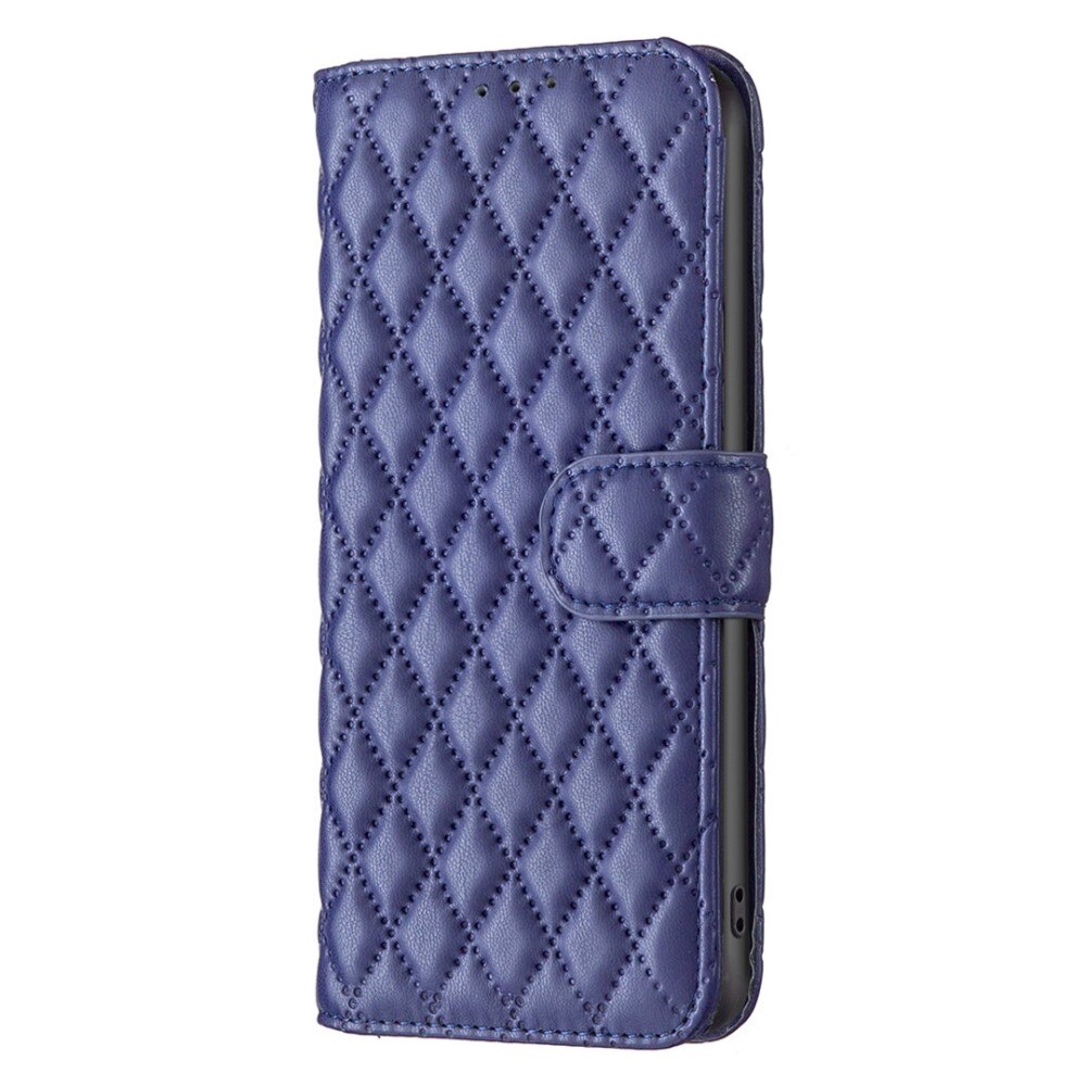 Tegnebogsetui iPhone 14 Quilted blå