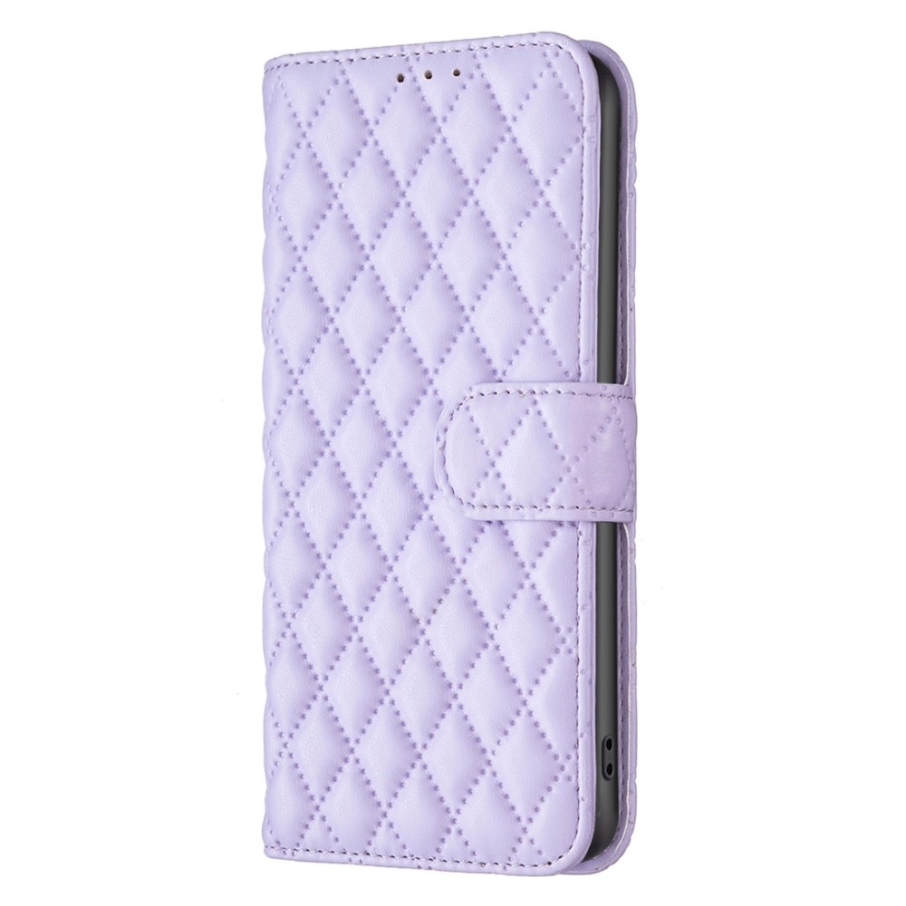 Tegnebogsetui iPhone 14 Quilted lila