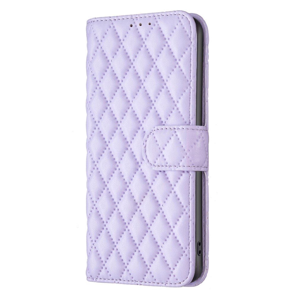 Tegnebogsetui iPhone 14 Quilted lila