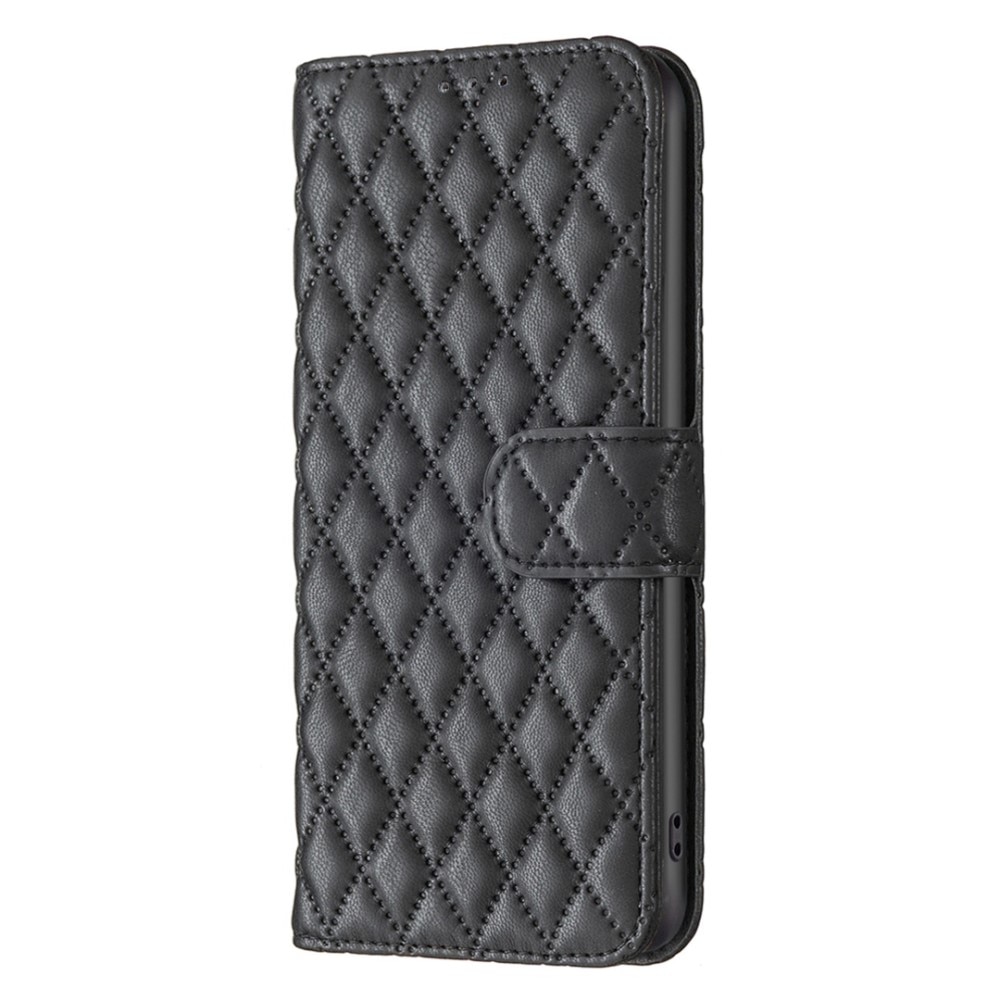 Tegnebogsetui iPhone 14 Pro Quilted sort