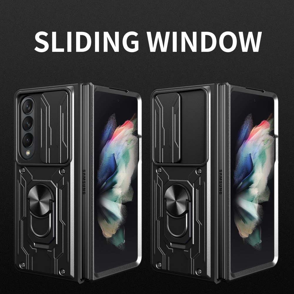 Hybridcover Tech Ring+Kamerabeskyttelse Samsung Galaxy Z Fold 4 sort