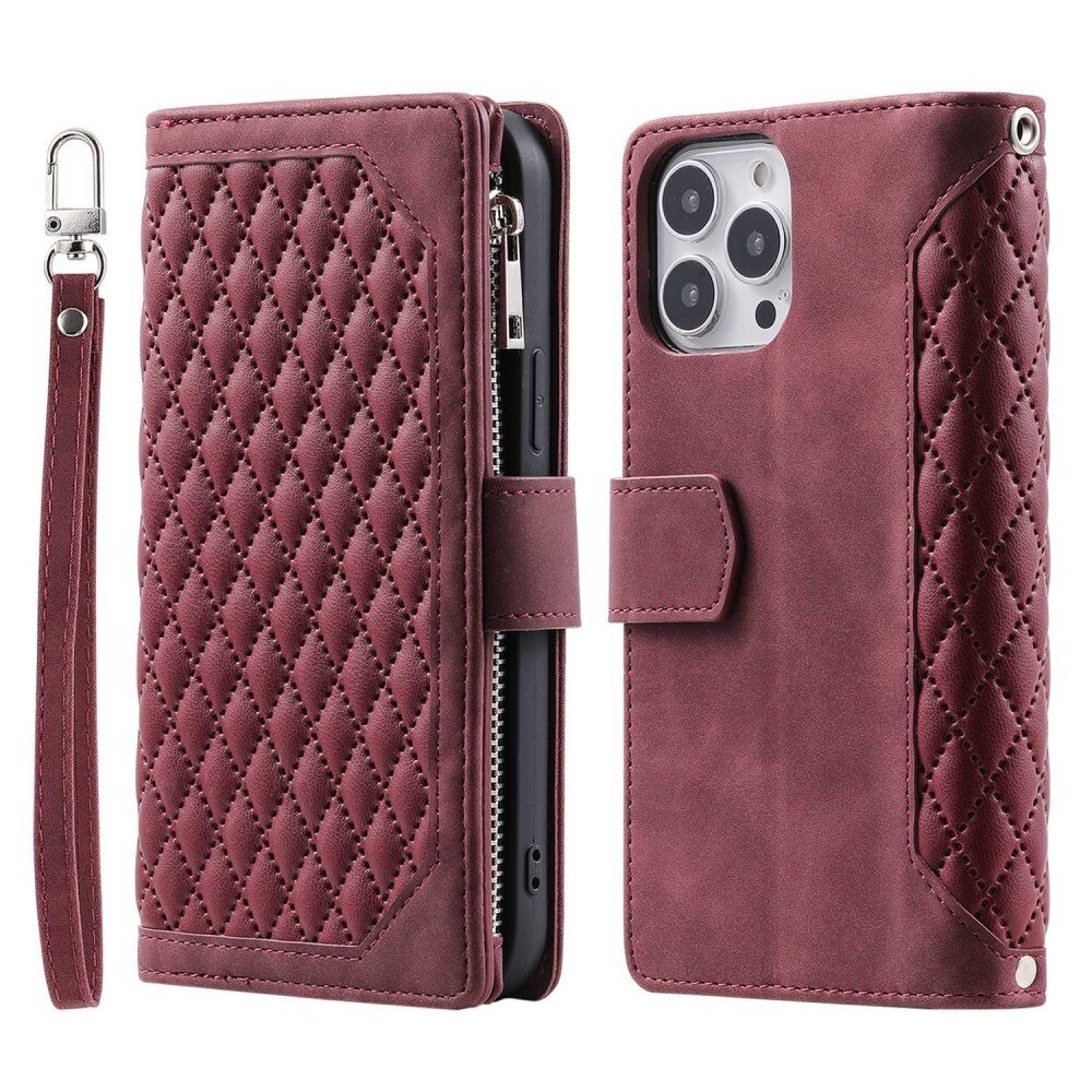 Pung Taske Apple iPhone 13 Pro Quilted Rød