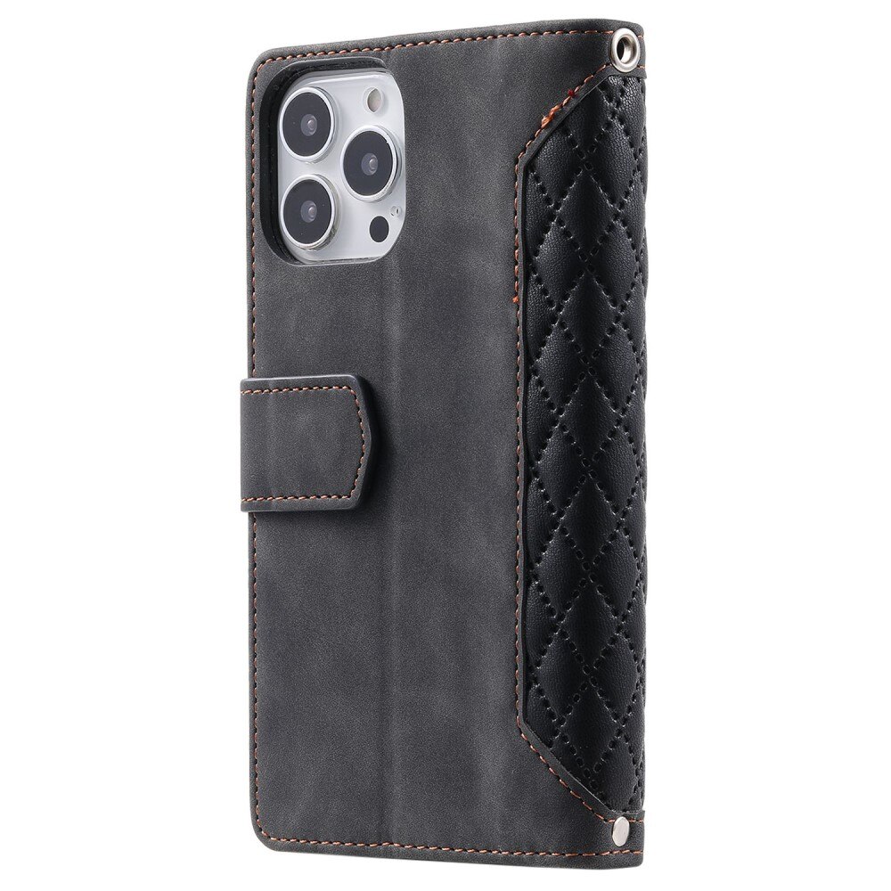 Pung Taske iPhone 13 Pro Quilted Sort