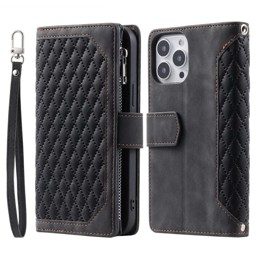 Pung Taske iPhone 13 Pro Quilted Sort