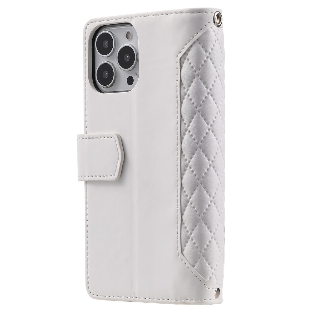 Pung Taske iPhone 13 Pro Quilted Hvid