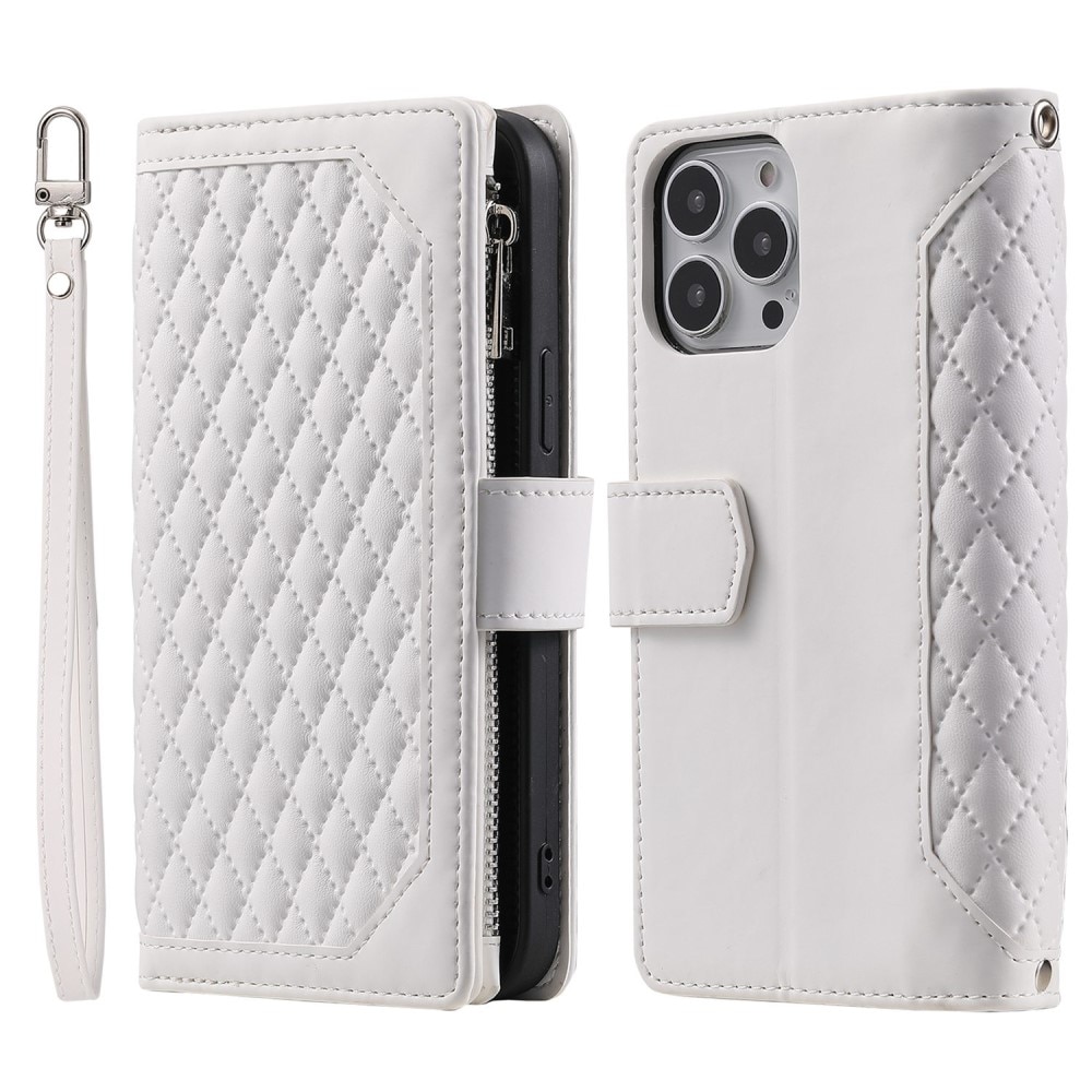 Pung Taske iPhone 13 Pro Quilted Hvid