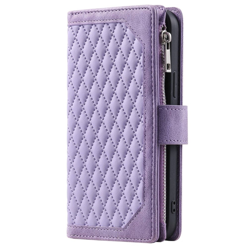 Pung Taske iPhone 14 Pro Max Quilted Lila