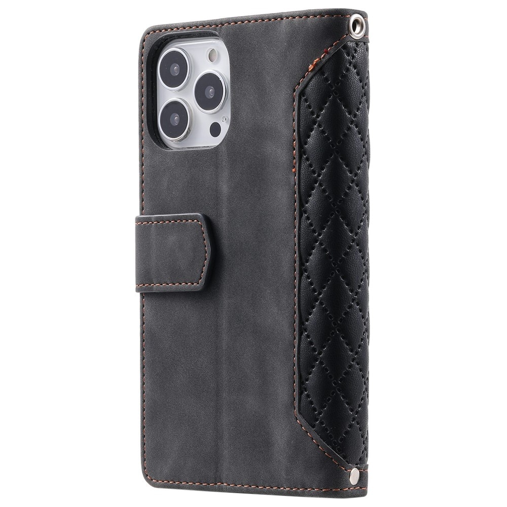 Pung Taske iPhone 14 Pro Max Quilted Sort