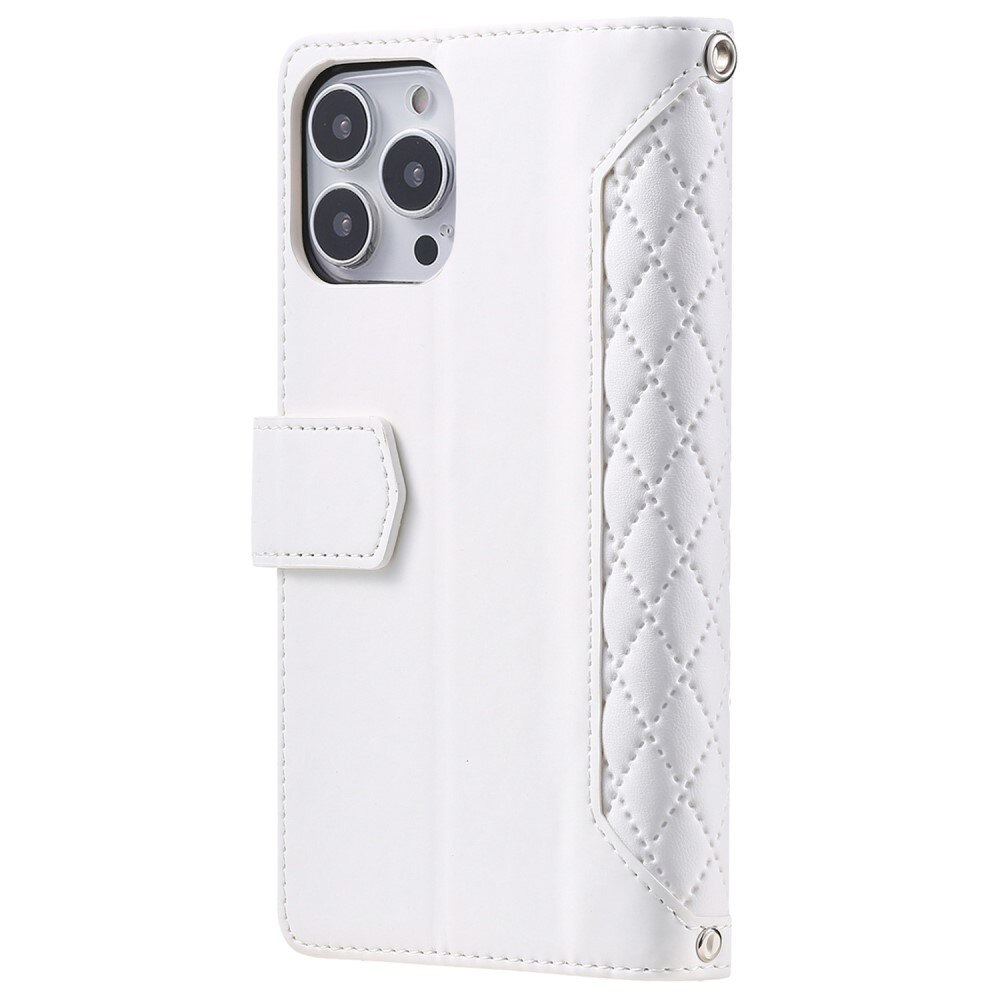 Pung Taske iPhone 14 Pro Max Quilted Hvid