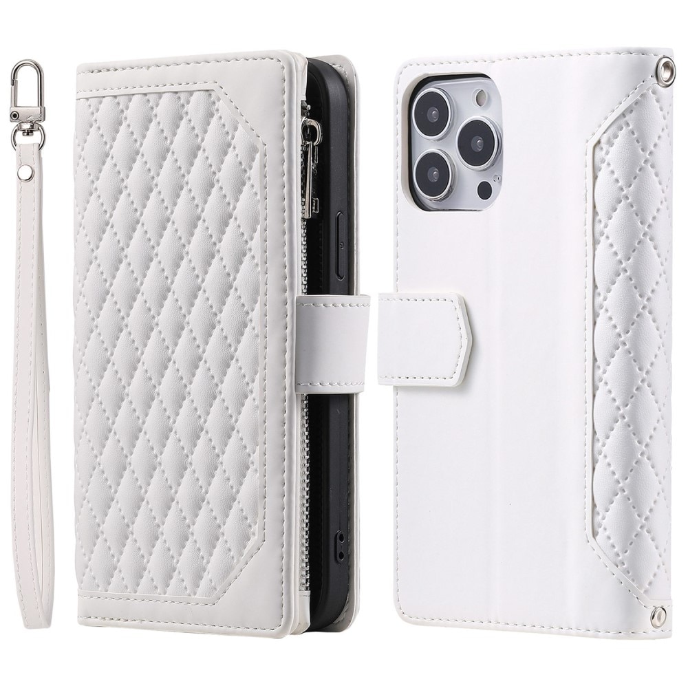 Pung Taske iPhone 14 Pro Max Quilted Hvid