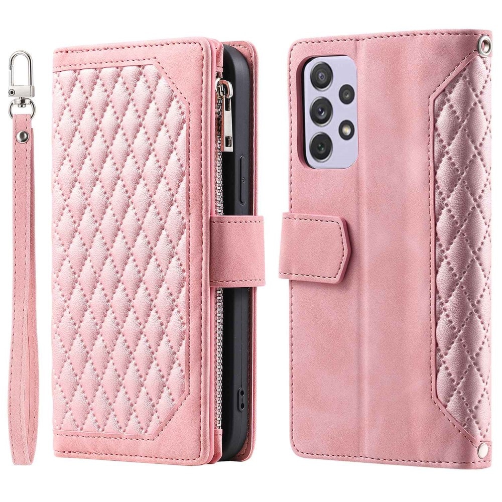 Pung Taske Samsung Galaxy A52/A52s Quilted Lyserød