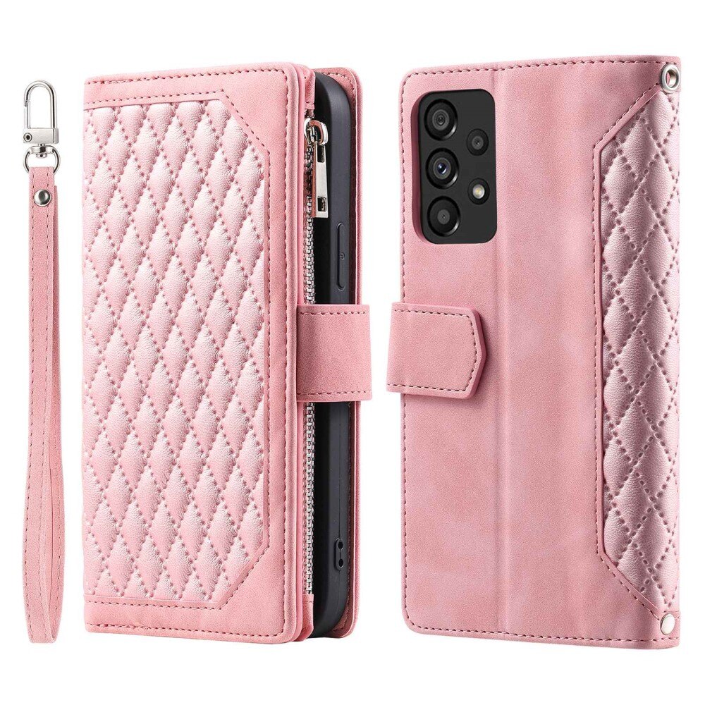 Pung Taske Samsung Galaxy A53 Quilted Lyserød