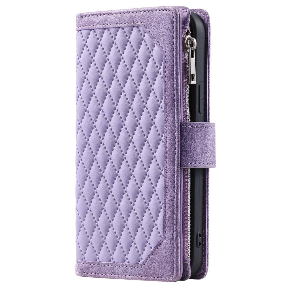 Pung Taske Samsung Galaxy S22 Ultra Quilted Lila