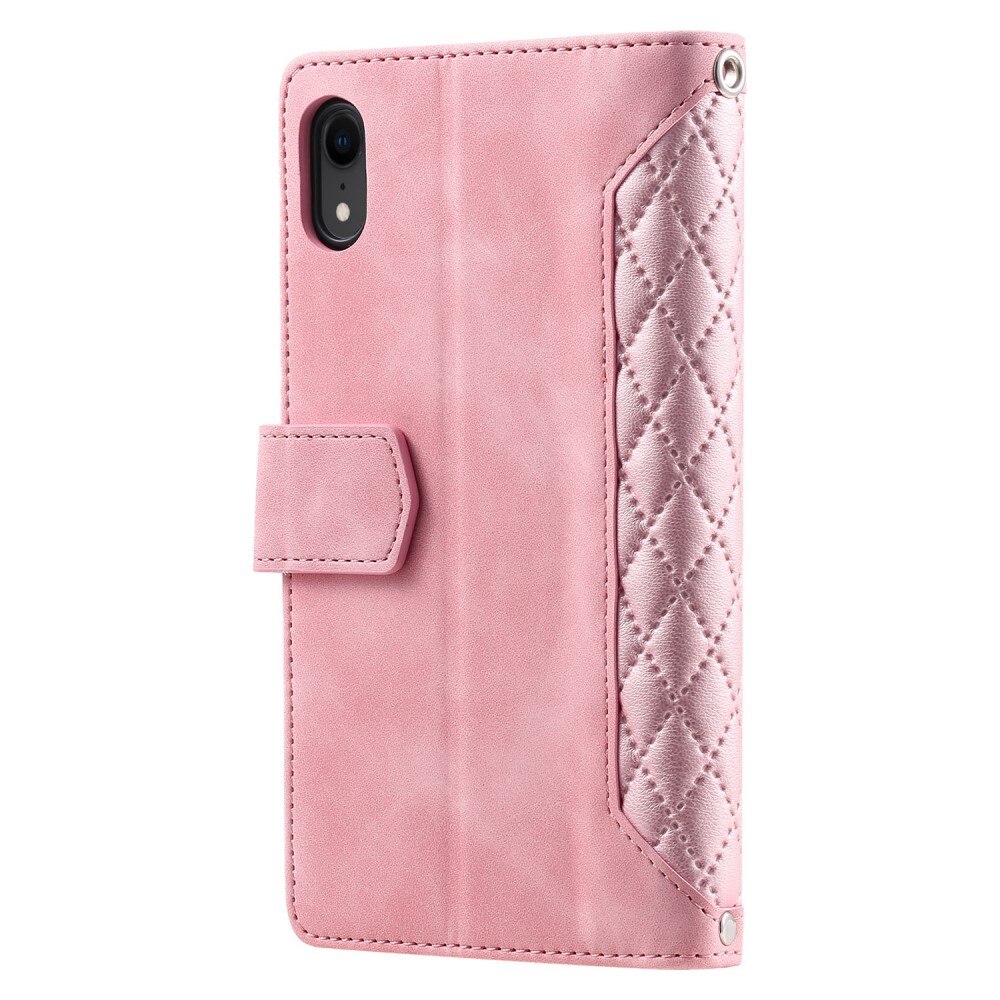 Pung Taske iPhone XR Quilted Lyserød