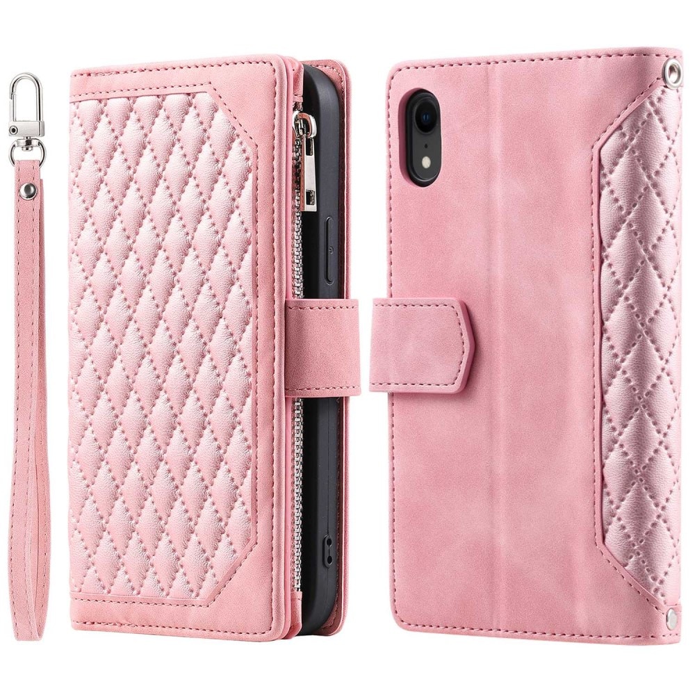 Pung Taske iPhone XR Quilted Lyserød