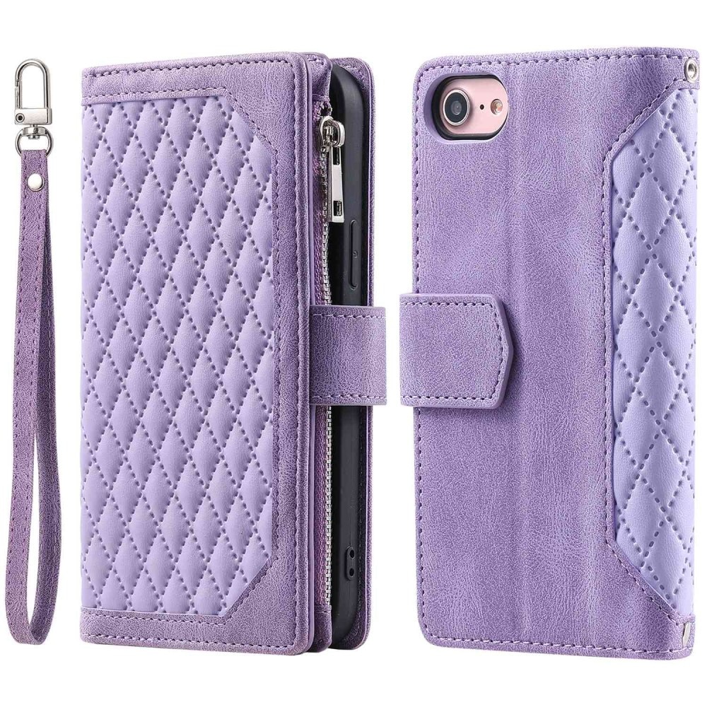 Pung Taske iPhone 8 Quilted lila