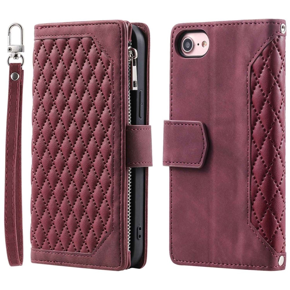 Pung Taske iPhone 7/8/SE Quilted Rød