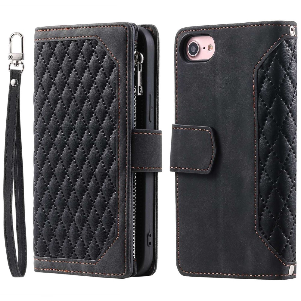 Pung Taske iPhone 7 Quilted sort