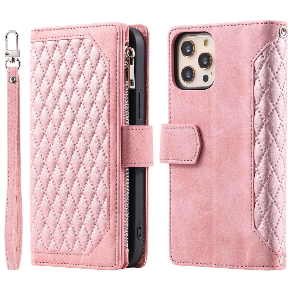 Pung Taske iPhone 11 Pro Quilted Lyserød