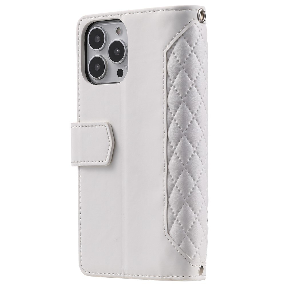 Pung Taske iPhone 14 Pro Quilted Hvid