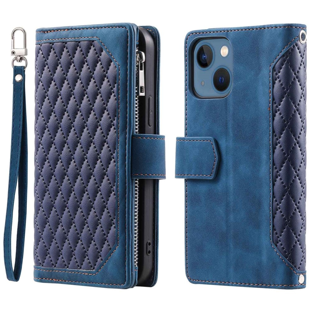 Pung Taske iPhone 13 Quilted Blå