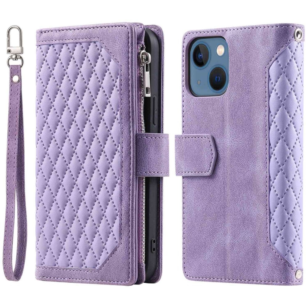 Pung Taske iPhone 13 Quilted Lila